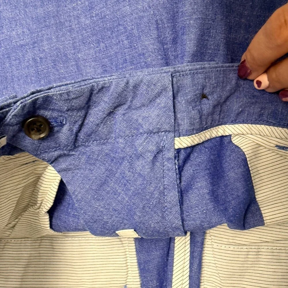 BONOBOS Men's EUC Chambray Straight-Fit Chinos Blue‎ Chambray | Size 31 x 30